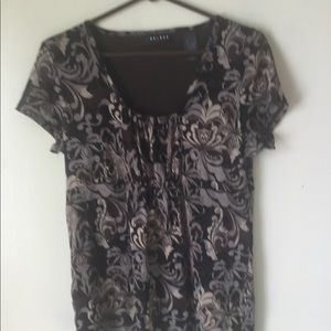 LLined Brown Floral  Axcess blouse